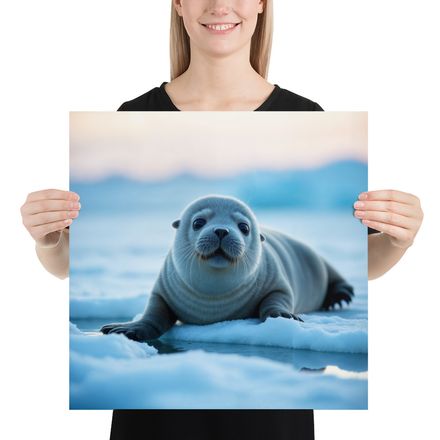 Arctic Angel: Baby Seal Portrait