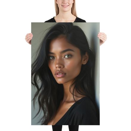 Radiant Gaze: Elegant Portrait Poster