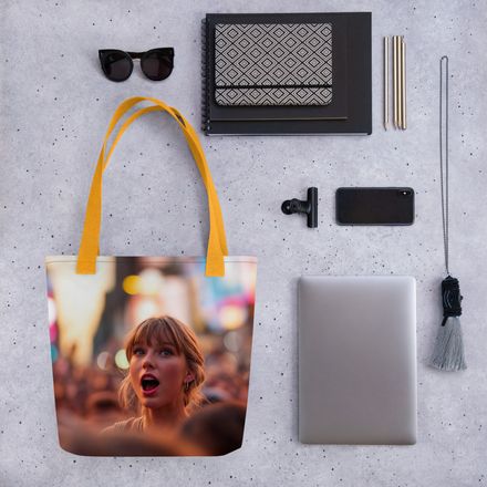 &quot;Concert Crowd&quot; All-Over Print Tote Bag