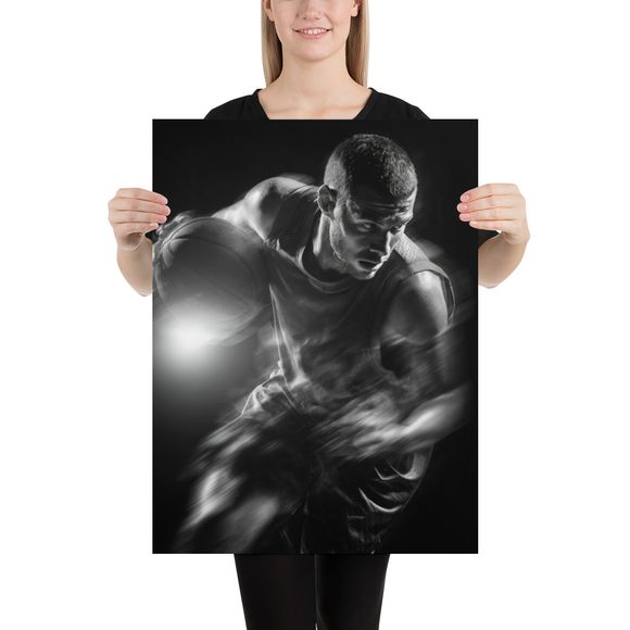 Dynamic Basketball Player Art Print by WHATAPRINT | One-of-a-Kind AI Art