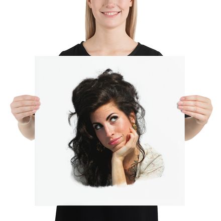 Amy Winehouse Contemplation Art Print by WHATAPRINT
