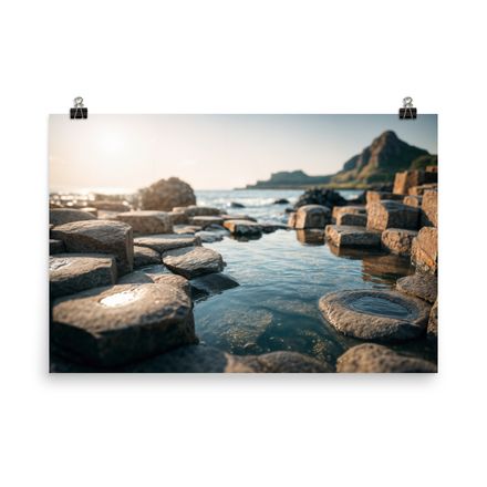 A Glimpse of Legend - Giant&#x27;s Causeway at Sunset