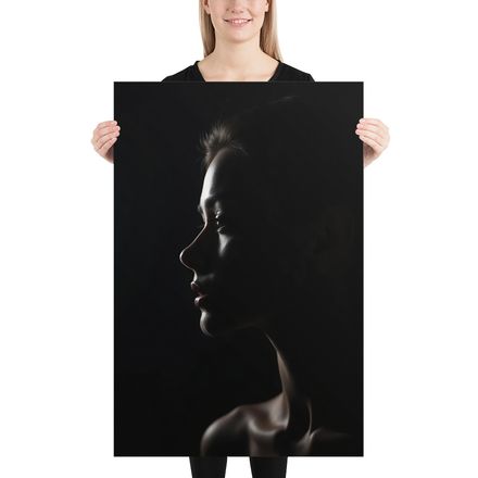  Profile in Light: Dramatic Portrait Poster