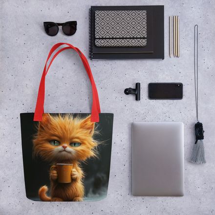 &quot;Morning Grump&quot; All-Over Print Tote Bag