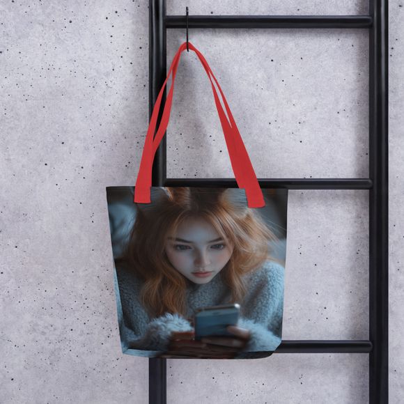 &quot;Digital Kitsune&quot; All-Over Print Tote Bag