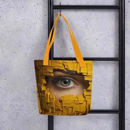 &quot;Cracked Reality&quot; All-Over Print Tote Bag