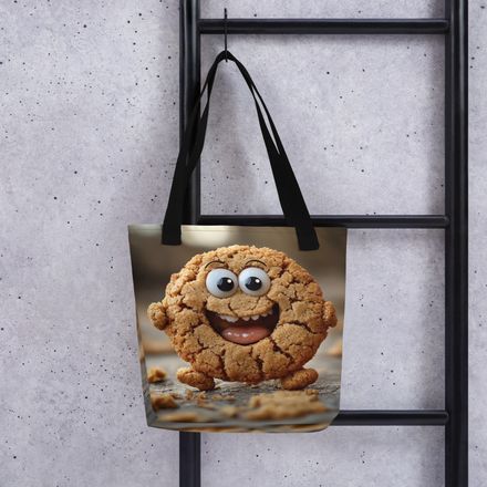 &quot;Happy Crumb&quot; All-Over Print Tote Bag