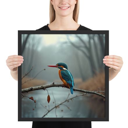 Winter Jewel: Kingfisher in the Mist