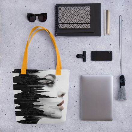  The Glitch Art Tote Bag: A Daring Statement