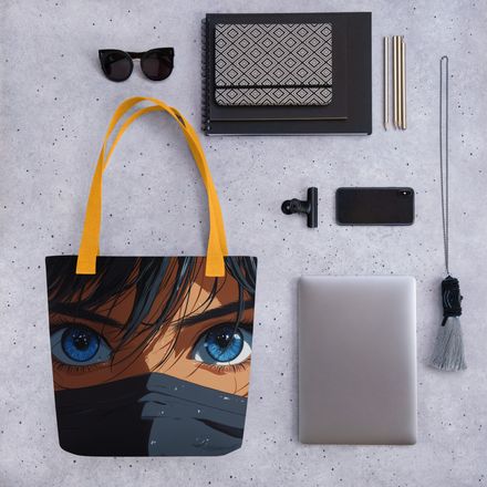 &quot;Midnight Gaze&quot; All-Over Print Tote Bag