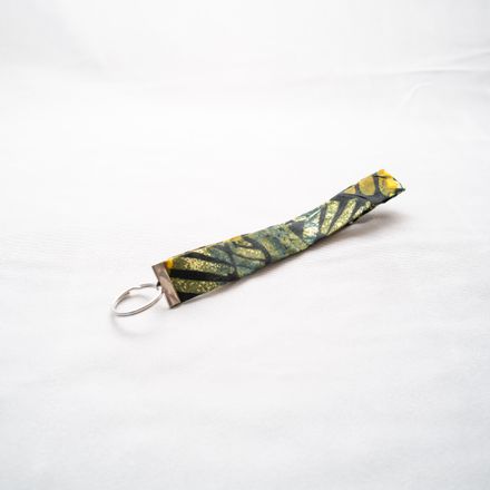 Kitenge Keychain - Green &amp; Black