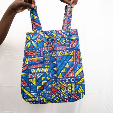 Bold Blue Patch Tote