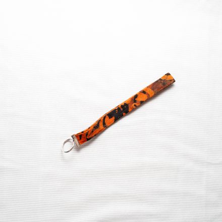 Kitenge Keychain - Orange &amp; Black