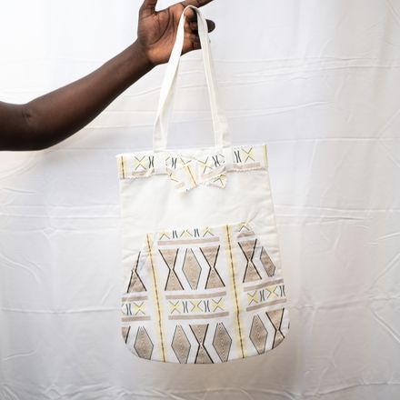 Geometric Bow Tote Bag