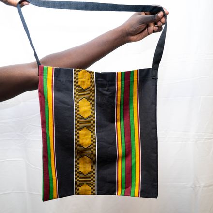 Striped Kitenge Crossbody Bag