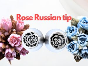 Rose Russian tips buttercream flower cake piping tip nozzle