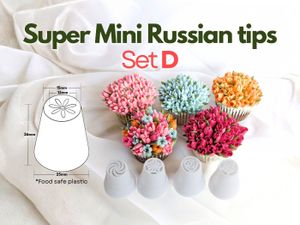 Super Mini Russian tips buttercream flower cake piping tip nozzle