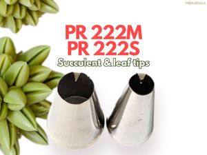 PR 222s 222M succulent leaf buttercream flower cake piping tip nozzle