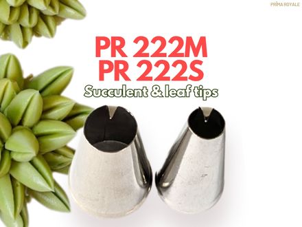 PR 222s 222M succulent leaf buttercream flower cake piping tip nozzle