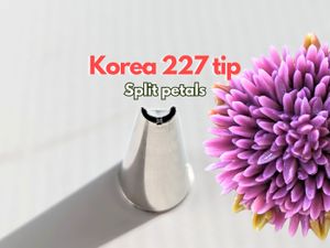 Korea Tip 227 chrysanthemum dahlia buttercream flower cake piping tip