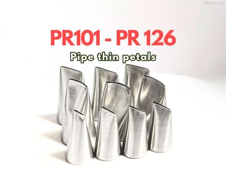 PR thin petal flower piping tip cake decorating buttercream tip tuned 104 123 125 101 102 103 120 12