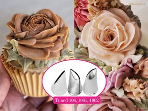 TUNED 106 1061 1062 cake decorating tip buttercream flower cake piping tip