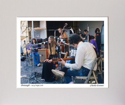 Pentangle - On stage - 1970 Isle of Wight Festival - Mounted Print - (12&quot;x10&quot;) [322337]