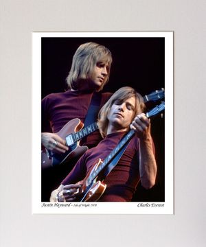 The Moody Blues - Justin Haywards - (seeing double) - 1970 IOW - Mounted Print - 12&quot;x10&quot; [323273]