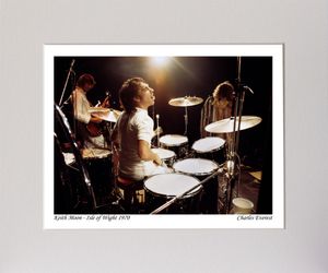 The Who - Keith Moon - at drums - 1970 Isle of Wight Festival - Mounted Print - (12&quot;x10&quot;) [320807]