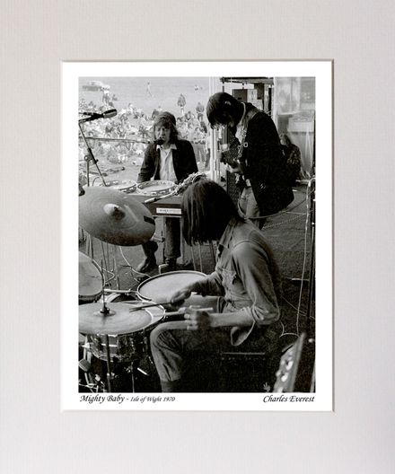 Mighty Baby - On stage - (mono) - 1970 Isle of Wight Festival - Mounted Print - (12&quot;x10&quot;) [323259]