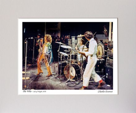 The Who - On stage - (L2) - 1970 Isle of Wight Festival - Mounted Print - (12&quot;x10&quot;) [321040]