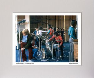 Judas Jump - setting up - 1970 Isle of Wight Festival - Mounted Print - (12&quot;x10&quot;) [323211]