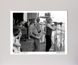Judas Jump - On stage - (mono) - 1970 Isle of Wight Festival - Mounted Print - (12&quot;x10&quot;) [323204]