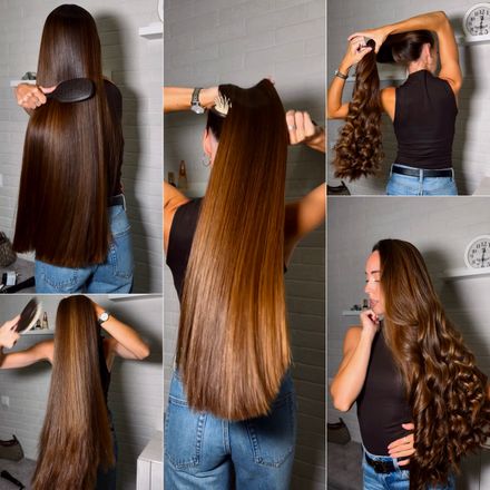 From straight hair to curly🪄🧝🏽‍♀️