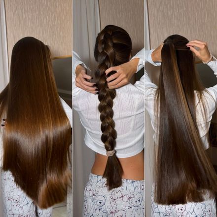 Braiding &amp; unbraiding hair together🪄🎀