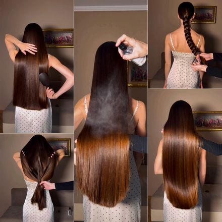 Spraying &amp; braiding 🧚‍♀️✨