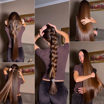 Making Dutch braid and letting it down✨