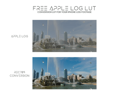 FREE Conversion LUT - Apple LOG to REC709