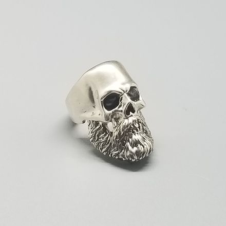 Skelton Sterling silver ring, bikers, spooky holloween, gothic, mens ring 