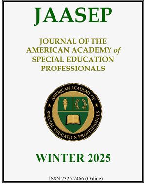 JAASEP WINTER 2025 - Journal of the American Academy of Special Education Professionals