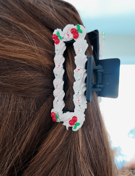 Faux Frosting Hair Clip | Whimsical Cake-Inspired Claw Clip