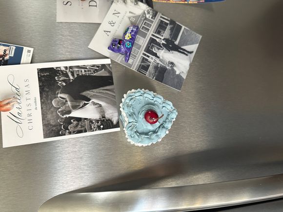 Blue Heart Cake Shaped Magnet