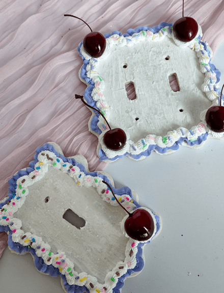 Cake-Inspired Light Switch Cover | Faux Frosting Decor Plate