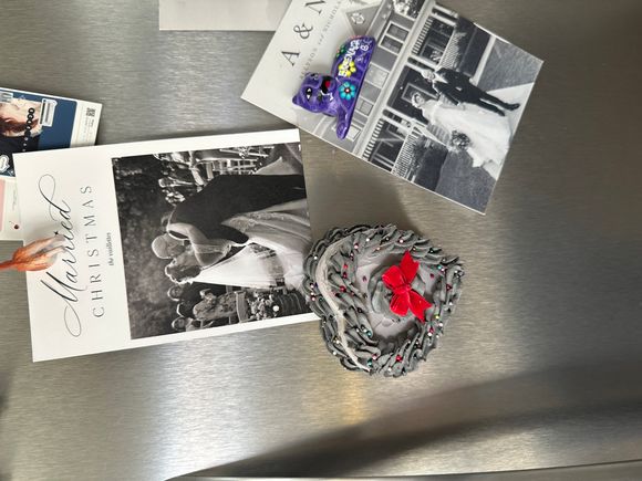 Grey Heart Cake Shaped Magnet