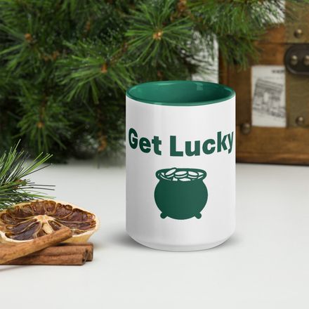 Get Lucky Coffee Mug Green Fill