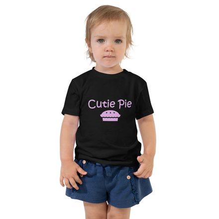 Cutie Pie Toddler Tee Purple Letters