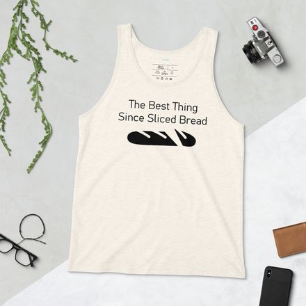 The Best Thing Since Slides Bread Boyfriend Tank Top Dark Fill