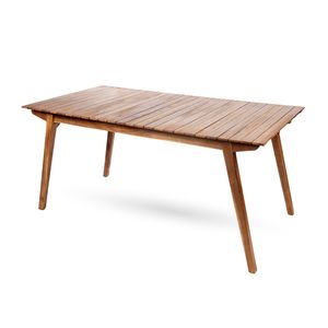 68.5-Inch Acacia Wood Outdoor Dining Table, Teak Finish