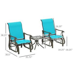 Brown Gliding Chair and Tea Table Set
