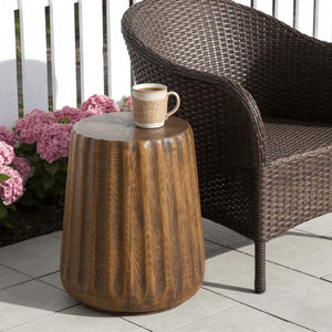 Brown Tree-Stump MGO Side Table